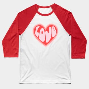 Love Heart Hippie Style Baseball T-Shirt